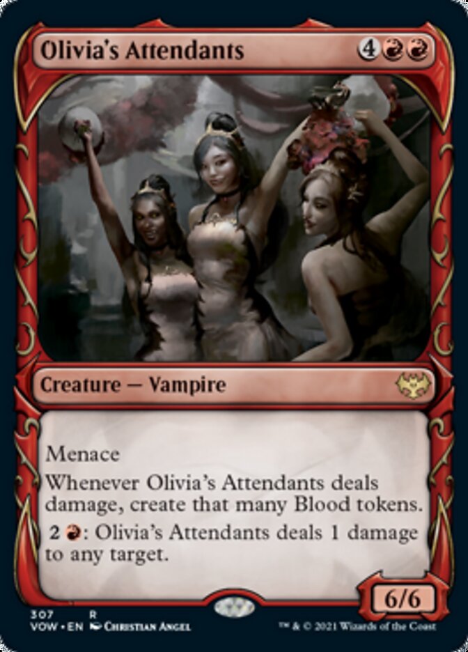 Olivia's Attendants (Showcase Fang Frame) [Innistrad: Crimson Vow] | Good Games Modbury