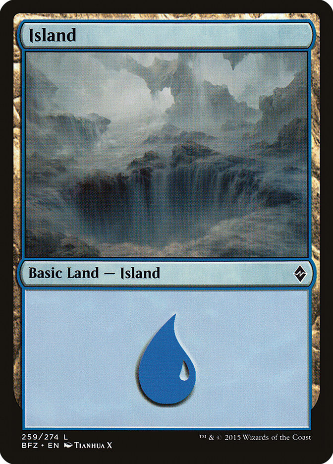 Island (259a) [Battle for Zendikar] | Good Games Modbury