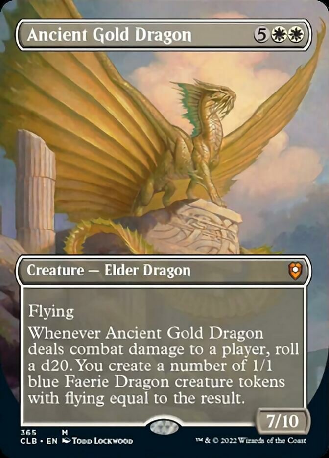 Ancient Gold Dragon (Borderless Alternate Art) [Commander Legends: Battle for Baldur's Gate] | Good Games Modbury