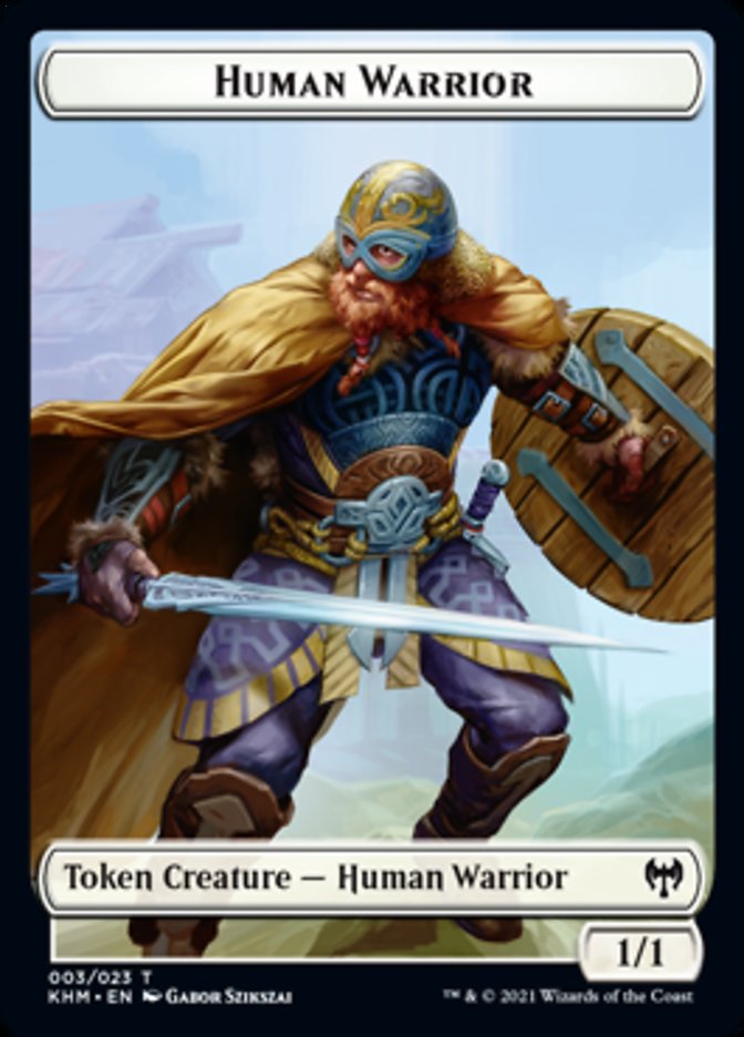 Human Warrior Token [Kaldheim Tokens] | Good Games Modbury