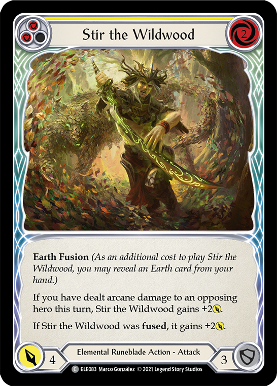 Stir the Wildwood (Yellow) [ELE083] (Tales of Aria)  1st Edition Normal | Good Games Modbury