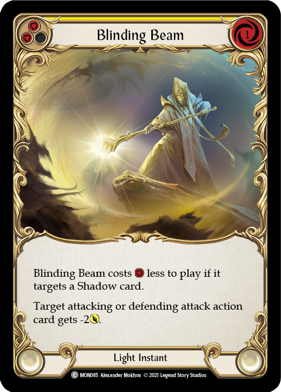Blinding Beam (Yellow) [MON085-RF] (Monarch)  1st Edition Rainbow Foil | Good Games Modbury