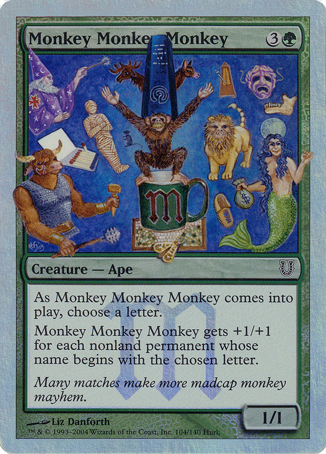 Monkey Monkey Monkey (Alternate Foil) [Unhinged] | Good Games Modbury
