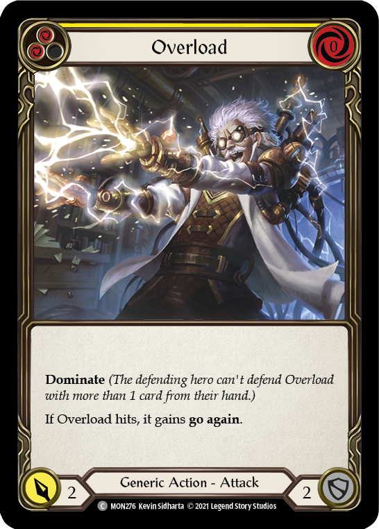 Overload (Yellow) [MON276-RF] (Monarch)  1st Edition Rainbow Foil | Good Games Modbury