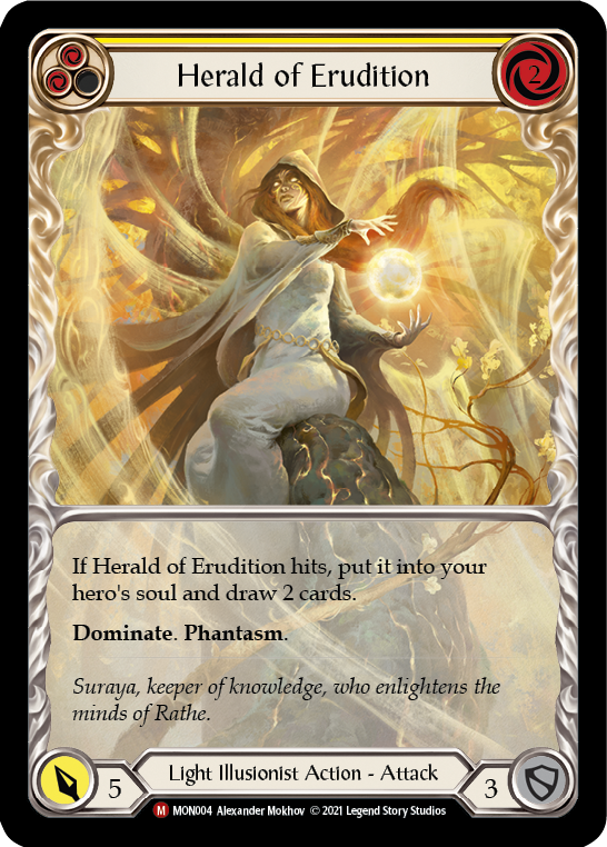 Herald of Erudition [MON004-EA] (Monarch)  1st Edition Rainbow Foil | Good Games Modbury