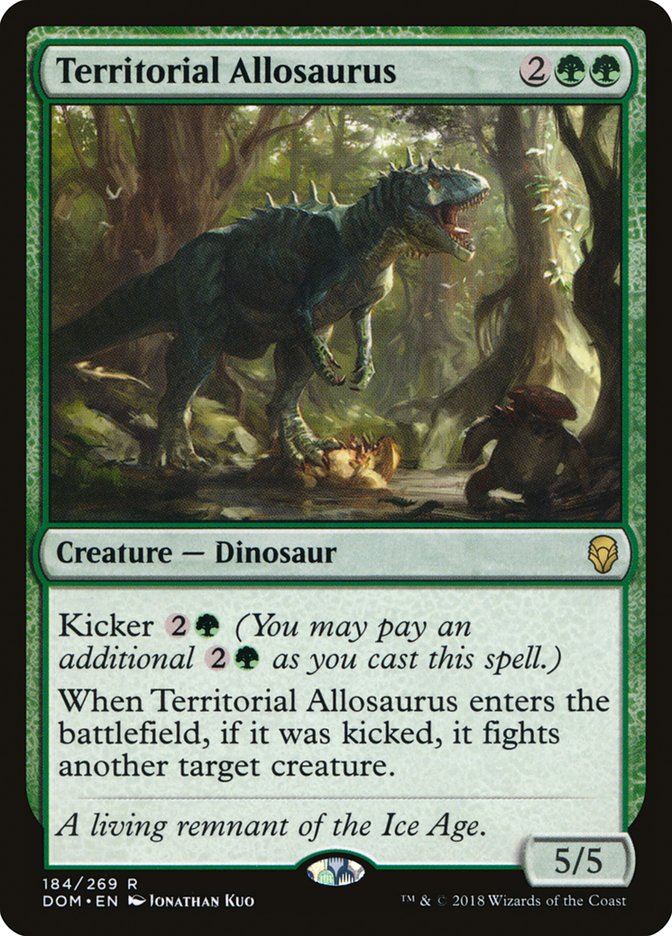 Territorial Allosaurus [Dominaria] | Good Games Modbury