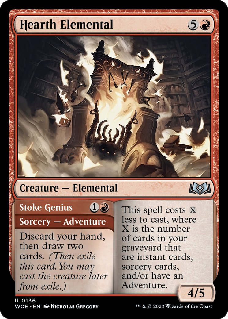 Hearth Elemental // Stoke Genius [Wilds of Eldraine] | Good Games Modbury