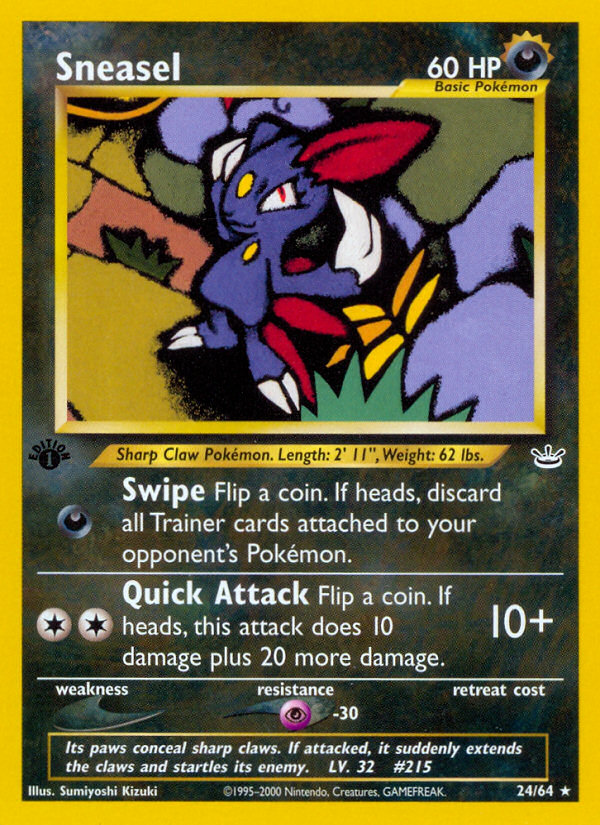 Sneasel (24/64) [Neo Revelation 1st Edition] | Good Games Modbury