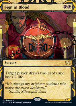 Sign in Blood (Foil Etched) [Strixhaven: School of Mages Mystical Archive] | Good Games Modbury