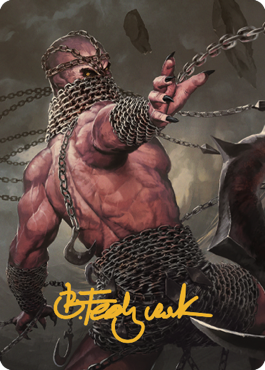 Chain Devil Art Card (Gold-Stamped Signature) [Commander Legends: Battle for Baldur's Gate Art Series] | Good Games Modbury