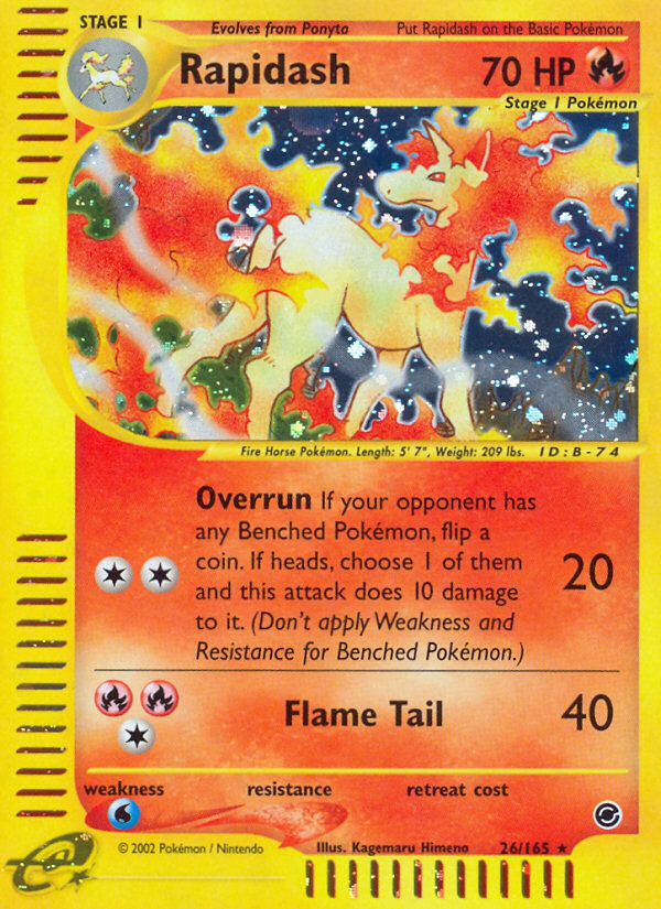 Rapidash (26/165) [Expedition: Base Set] | Good Games Modbury