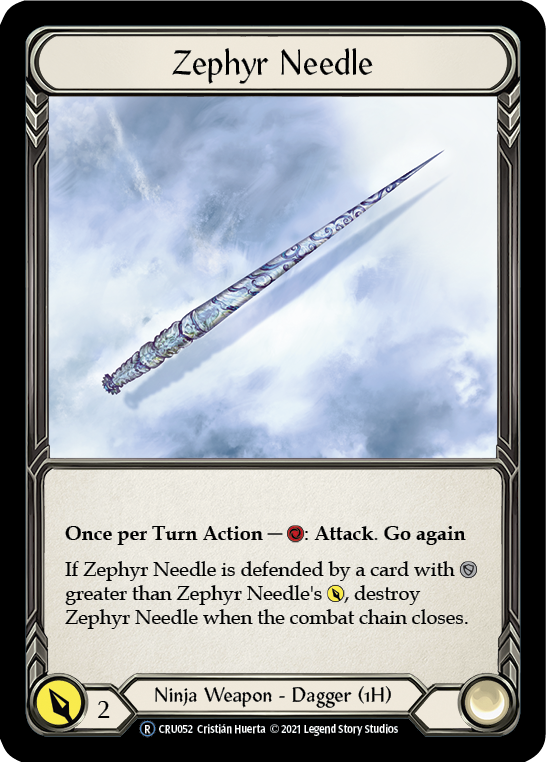 Zephyr Needle [U-CRU052] (Crucible of War Unlimited)  Unlimited Rainbow Foil | Good Games Modbury
