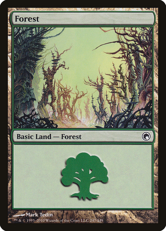 Forest (247) [Scars of Mirrodin] | Good Games Modbury