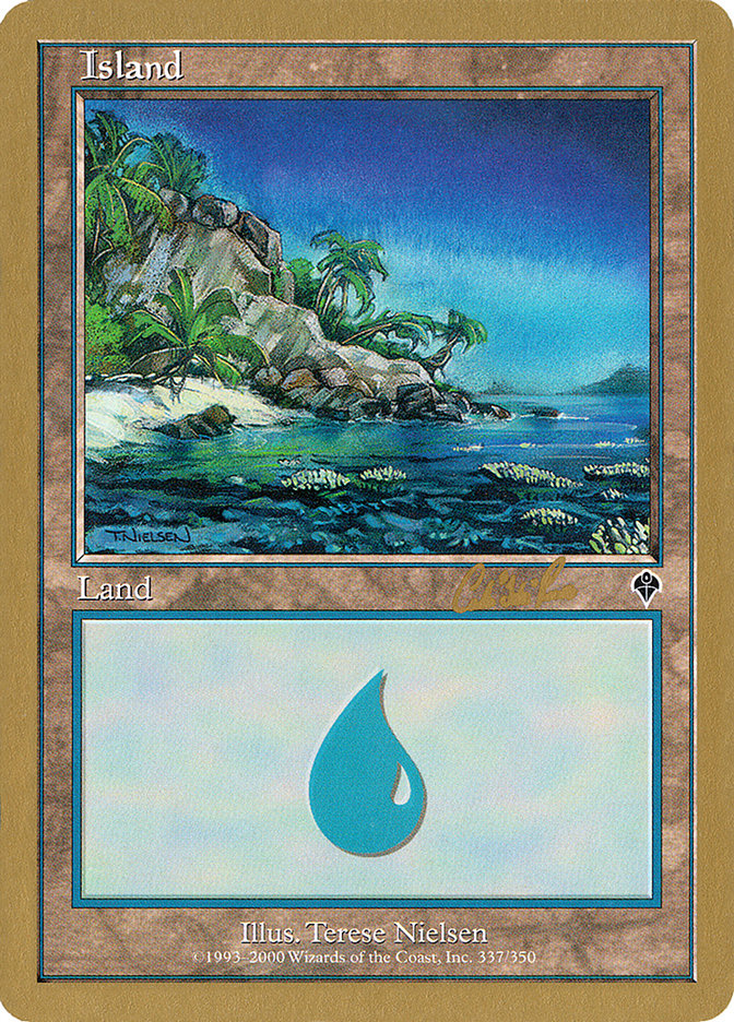 Island (cr337) (Carlos Romao) [World Championship Decks 2002] | Good Games Modbury