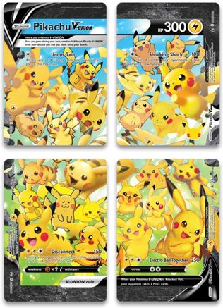 Pikachu V-UNION (Set of 4) [Sword & Shield: Black Star Promos] | Good Games Modbury