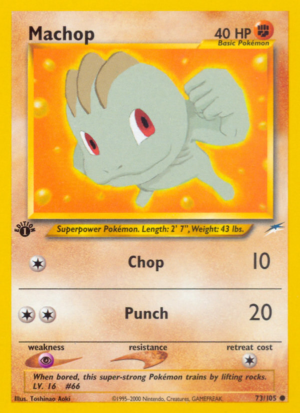 Machop (73/105) [Neo Destiny 1st Edition] | Good Games Modbury