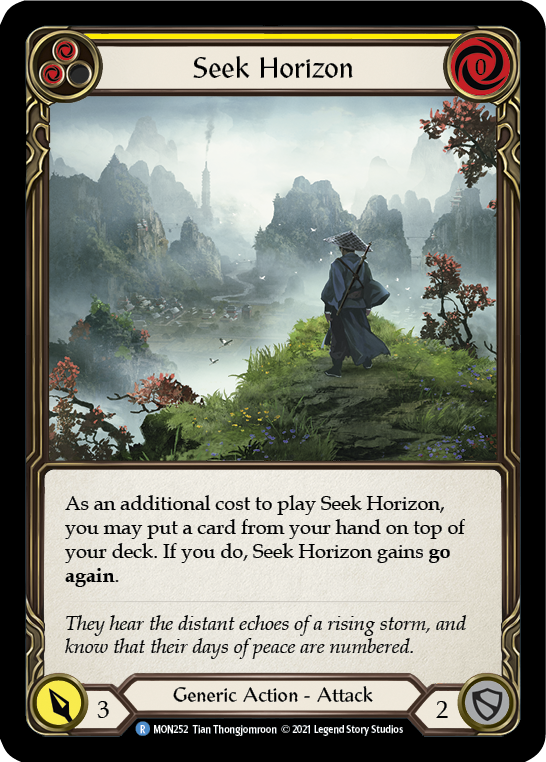 Seek Horizon (Yellow) [MON252-RF] (Monarch)  1st Edition Rainbow Foil | Good Games Modbury