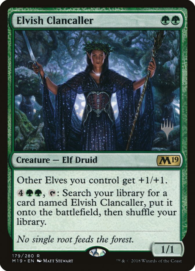 Elvish Clancaller (Promo Pack) [Core Set 2019 Promos] | Good Games Modbury