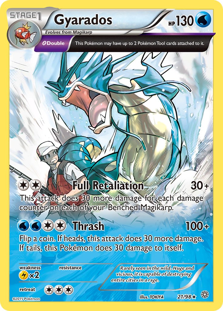Gyarados (21/98) (Cosmos Holo) (Theme Deck Exclusive) [XY: Ancient Origins] | Good Games Modbury