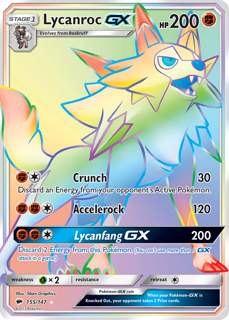 Lycanroc GX (155/147) [Sun & Moon: Burning Shadows] | Good Games Modbury