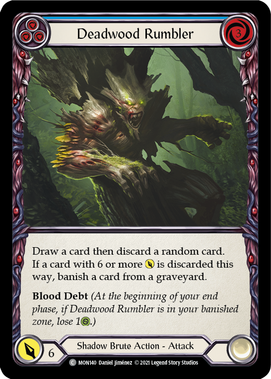 Deadwood Rumbler (Blue) [MON140] (Monarch)  1st Edition Normal | Good Games Modbury