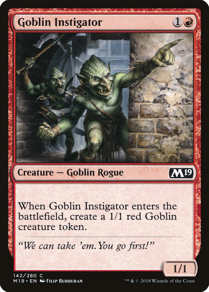 Goblin Instigator [Core Set 2019] | Good Games Modbury