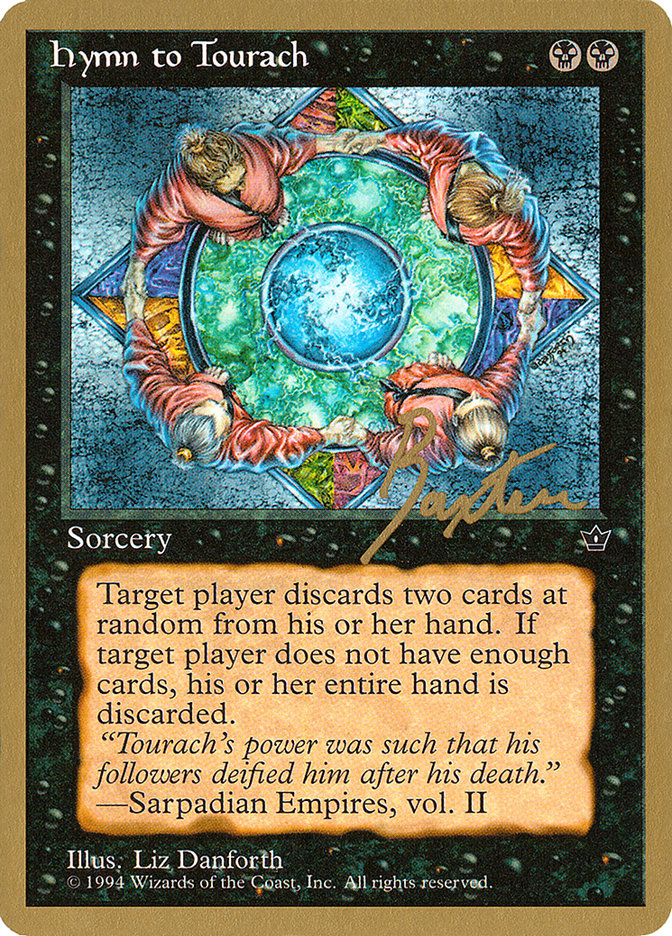 Hymn to Tourach (Circle) (George Baxter) [Pro Tour Collector Set] | Good Games Modbury