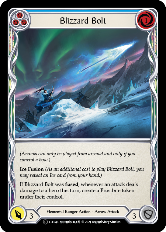 Blizzard Bolt (Blue) [U-ELE046] (Tales of Aria Unlimited)  Unlimited Normal | Good Games Modbury