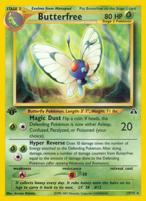 Butterfree (19/75) [Neo Discovery 1st Edition] | Good Games Modbury