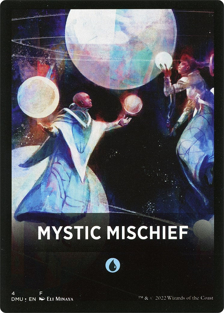 Mystic Mischief Theme Card [Dominaria United Tokens] | Good Games Modbury