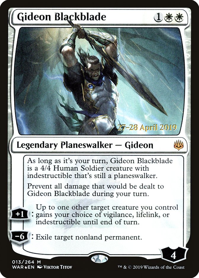 Gideon Blackblade [War of the Spark Prerelease Promos] | Good Games Modbury