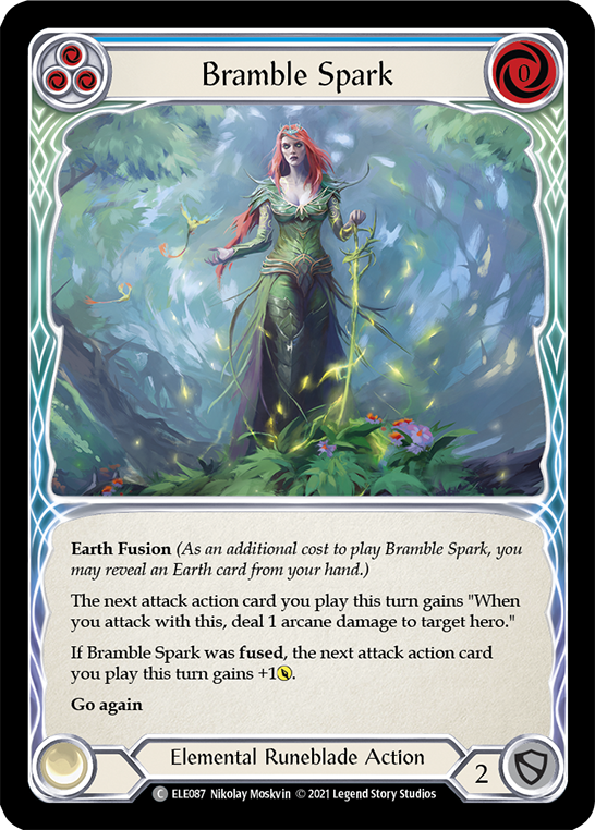 Bramble Spark (Blue) [ELE087] (Tales of Aria)  1st Edition Rainbow Foil | Good Games Modbury