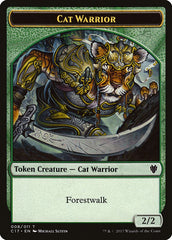 Cat Warrior (008) // Rat (003) Double-Sided Token [Commander 2017 Tokens] | Good Games Modbury