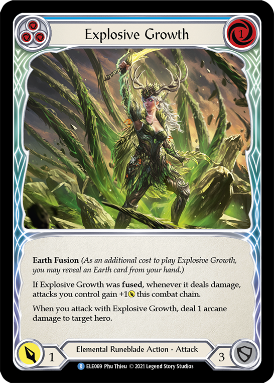 Explosive Growth (Blue) [ELE069] (Tales of Aria)  1st Edition Rainbow Foil | Good Games Modbury