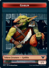 Smoke Blessing // Goblin Double-Sided Token [Kamigawa: Neon Dynasty Commander Tokens] | Good Games Modbury