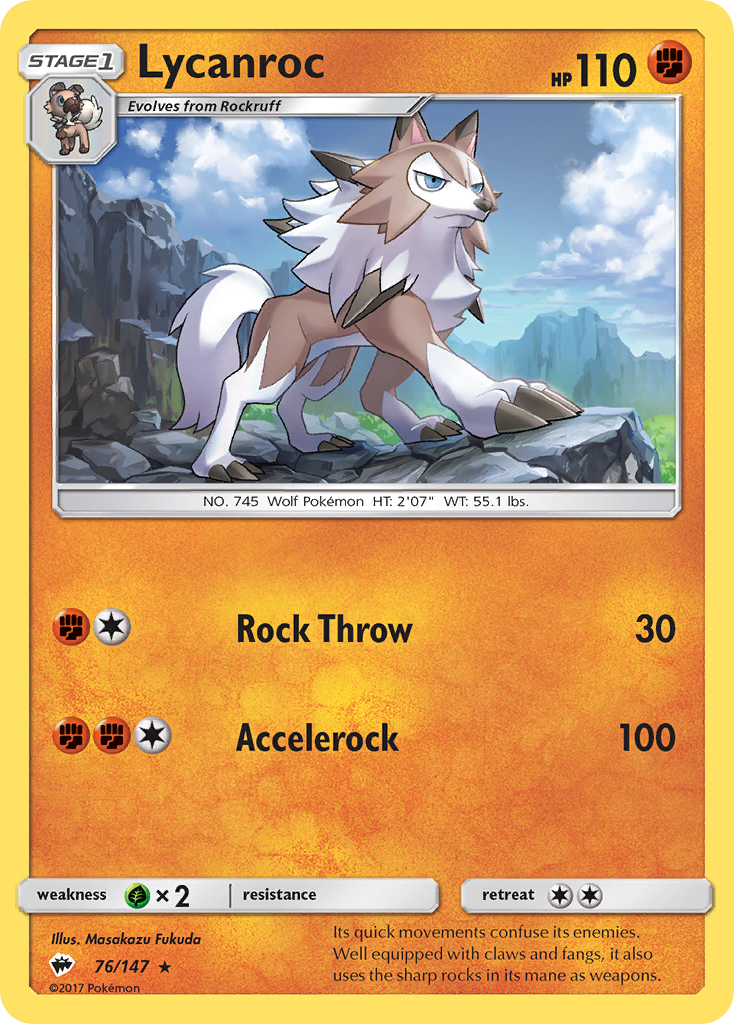 Lycanroc (76/147) [Sun & Moon: Burning Shadows] | Good Games Modbury