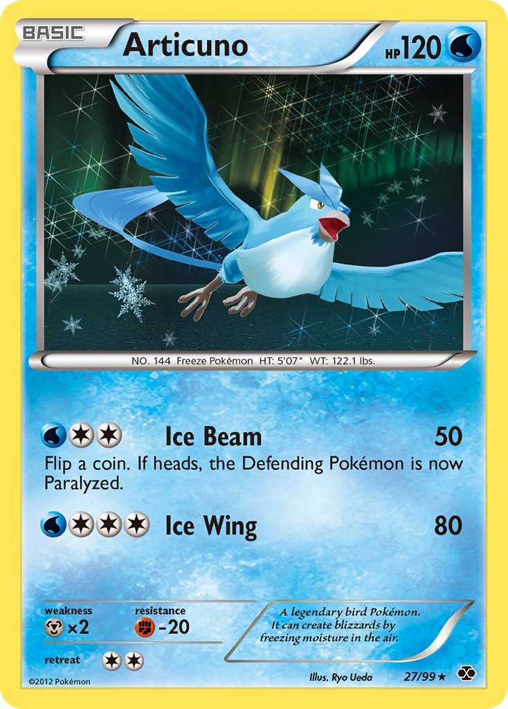 Articuno (27/99) (Blister Exclusive) [Black & White: Next Destinies] | Good Games Modbury