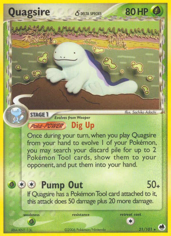 Quagsire (21/101) (Delta Species) [EX: Dragon Frontiers] | Good Games Modbury