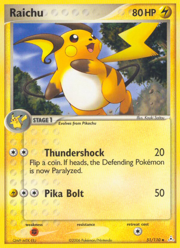 Raichu (51/110) [EX: Holon Phantoms] | Good Games Modbury