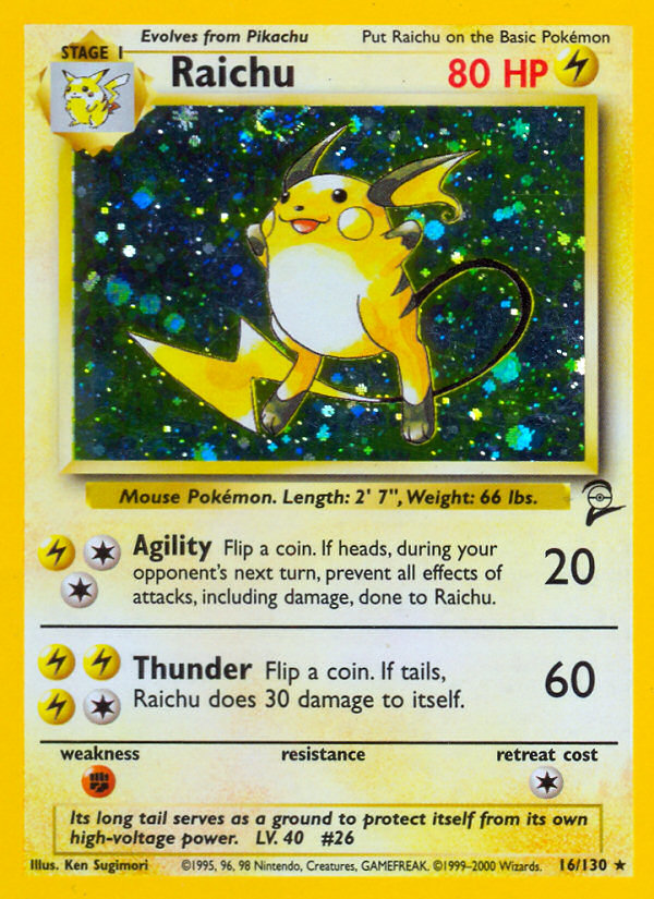 Raichu (16/130) [Base Set 2] | Good Games Modbury