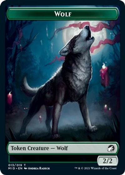 Rhino // Wolf Double-Sided Token [Innistrad: Midnight Hunt Commander Tokens] | Good Games Modbury