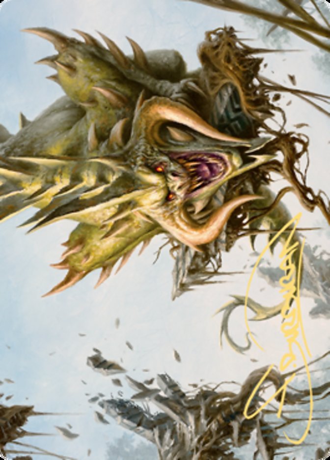 Canopy Baloth Art Card (Gold-Stamped Signature) [Zendikar Rising Art Series] | Good Games Modbury