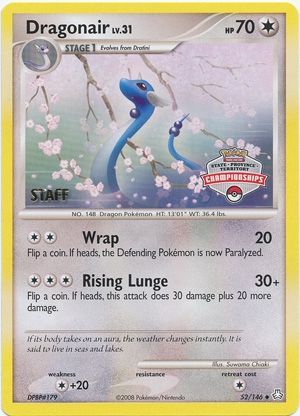 Dragonair (52/146) (State Province Territory Championship Staff) [Diamond & Pearl: Legends Awakened] | Good Games Modbury