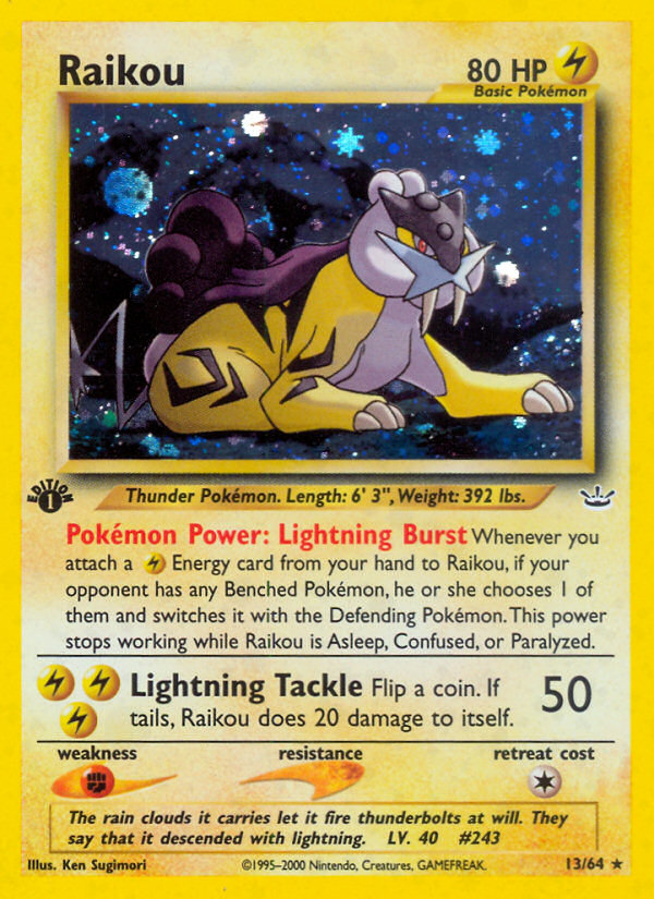 Raikou (13/64) [Neo Revelation 1st Edition] | Good Games Modbury