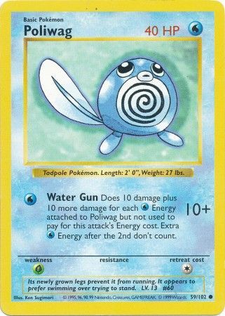 Poliwag (59/102) [Base Set Shadowless Unlimited] | Good Games Modbury