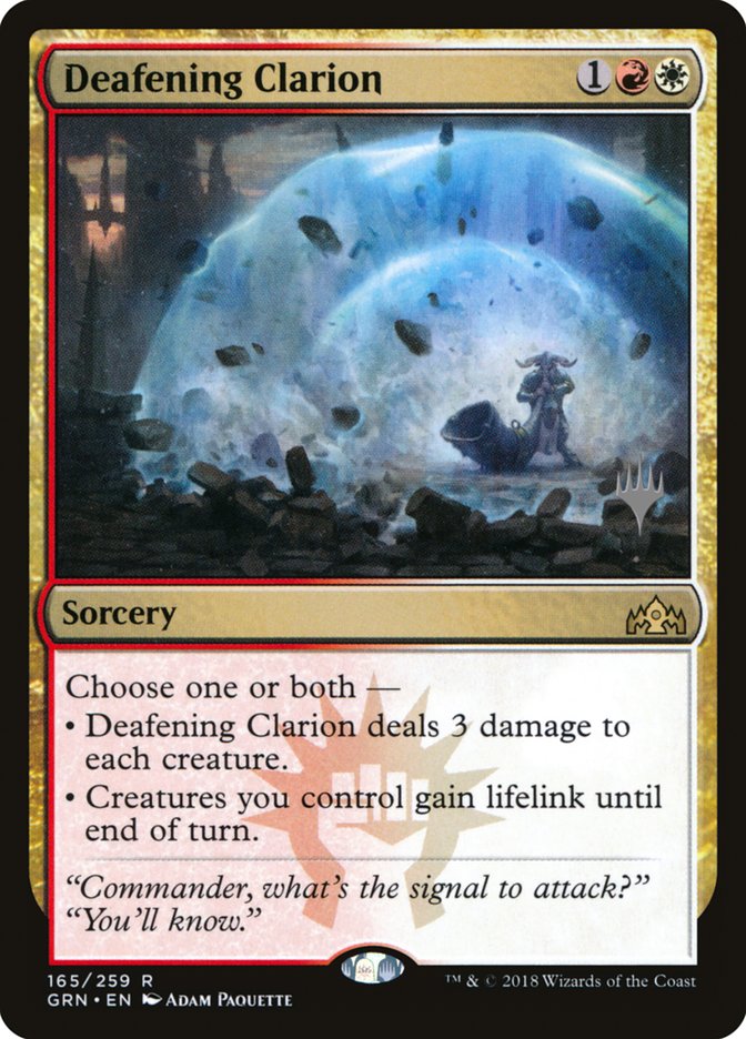 Deafening Clarion (Promo Pack) [Guilds of Ravnica Promos] | Good Games Modbury