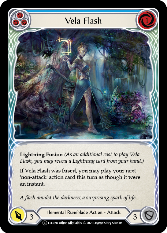 Vela Flash (Blue) [U-ELE078] (Tales of Aria Unlimited)  Unlimited Rainbow Foil | Good Games Modbury