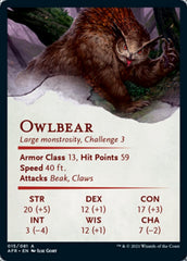 Owlbear Art Card [Dungeons & Dragons: Adventures in the Forgotten Realms Art Series] | Good Games Modbury