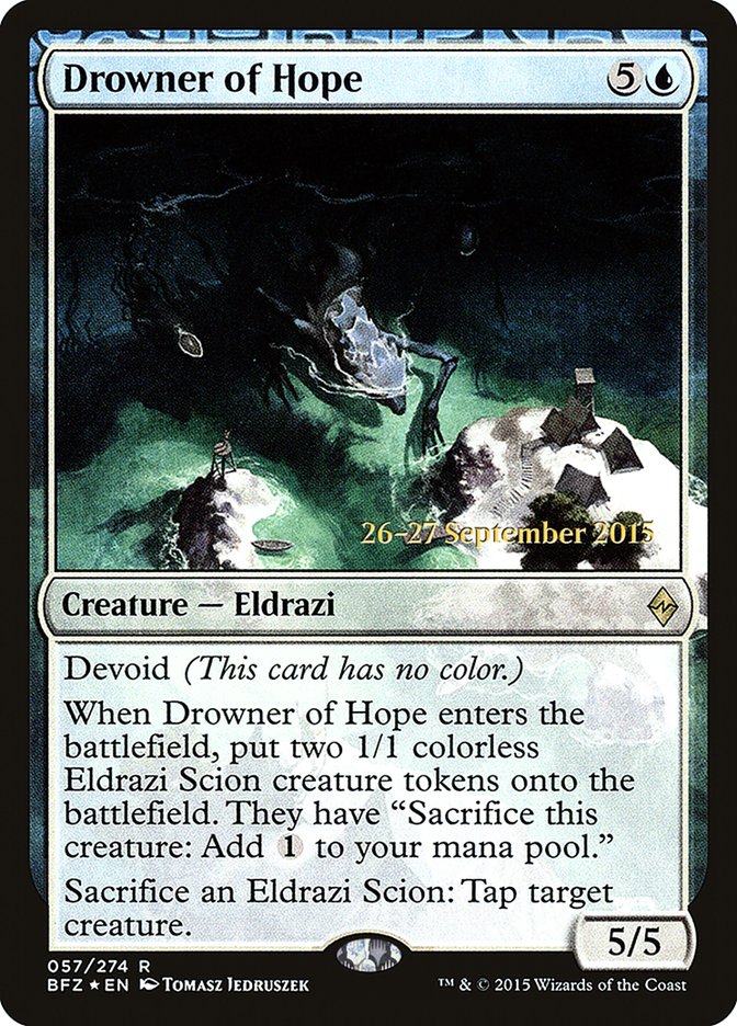 Drowner of Hope [Battle for Zendikar Prerelease Promos] | Good Games Modbury