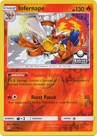Infernape (23/156) (League Promo) [Sun & Moon: Ultra Prism] | Good Games Modbury